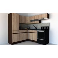 Bucatarie de Colt GENA NEW 10 ST. 190-200, Fara Corp de Cuptor, Stejar Sonoma